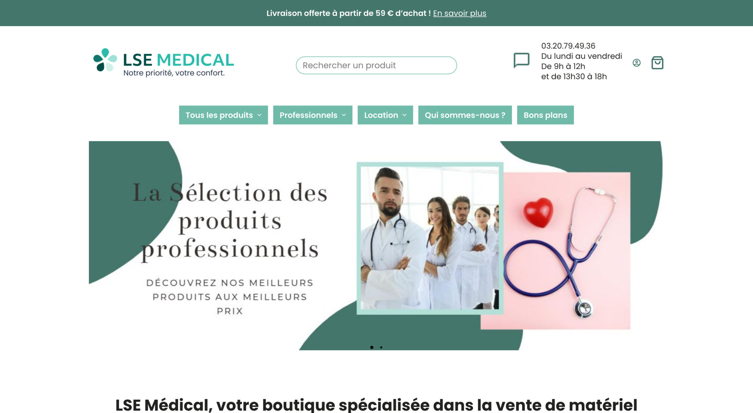 Screenshot 2023-05-09 at 14-33-21 Boutique matériel médical en ligne LSE Medical votre fournisseur pour la vente de matériel médical